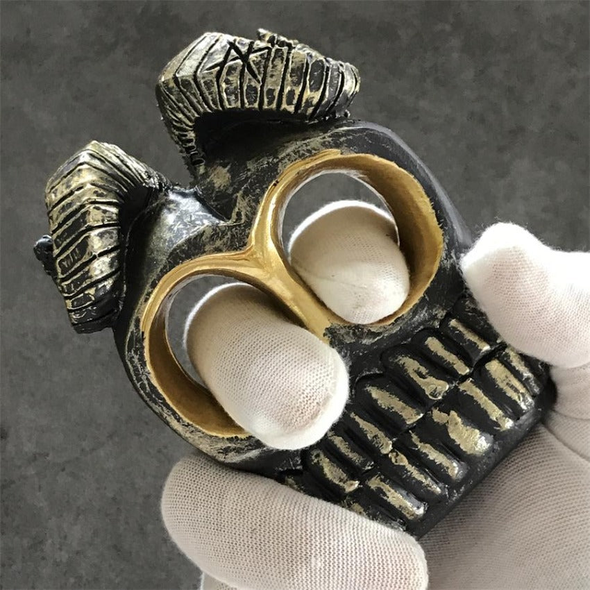 Fashion Skull Knuckle Duster Ram Horn Decorations