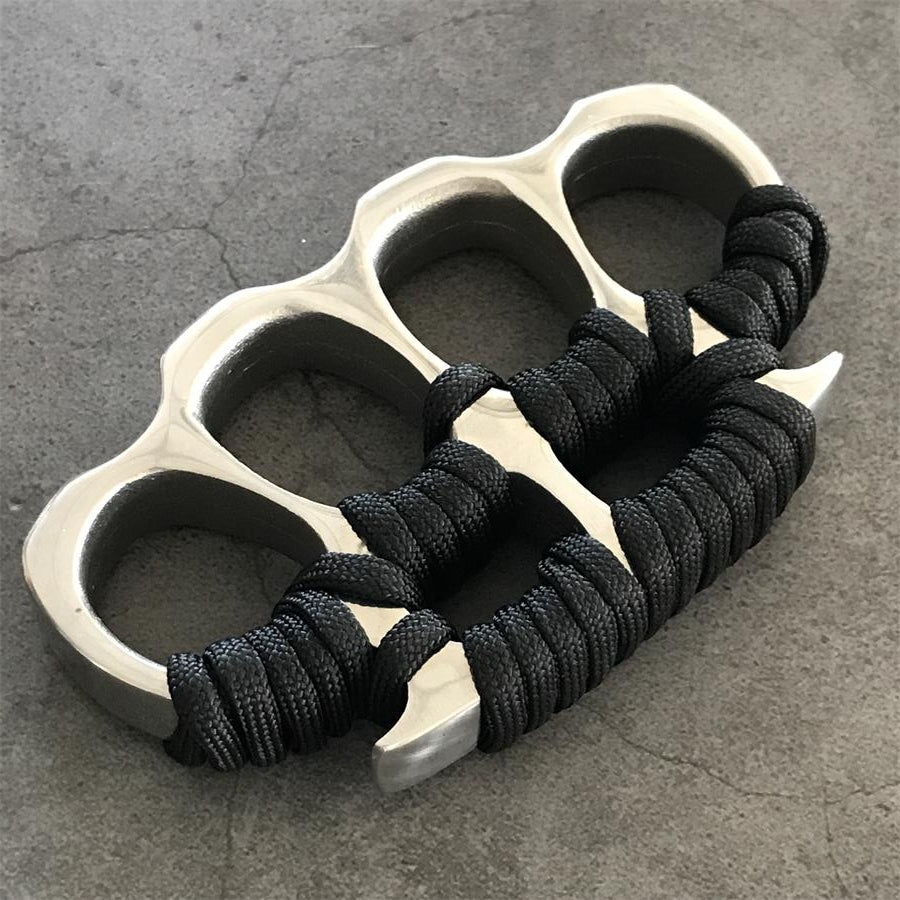 Steel Knuckle Duster Big Finger Hole Broken Window EDC Tool