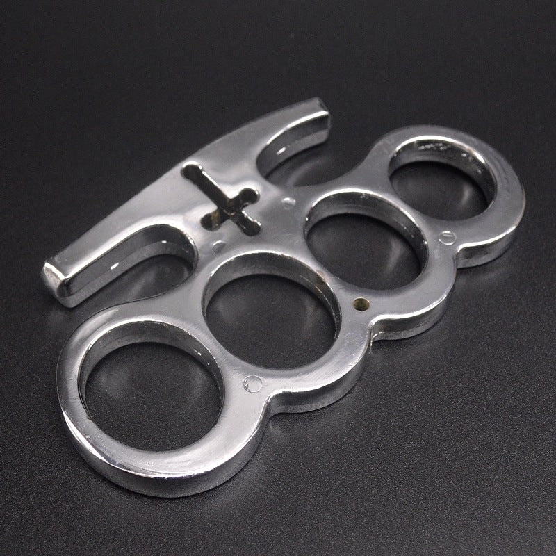 Brass Knuckles Duster Four-finger Ring Fist Buckle Cross Combat Outdoo –  KNUCKLEDUSTER