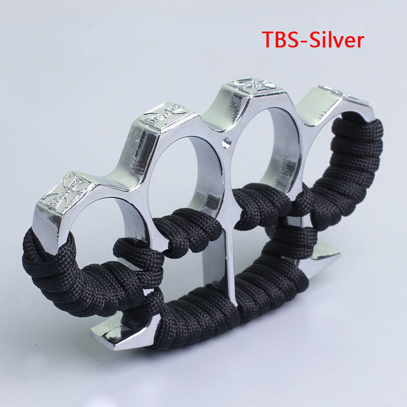 Multicolor Metal Brass Knuckle Duster With rope Four Finger Tiger Fingers Outdoor Camping Safety-defend Life-saving Broken Window Tool Pocket EDC Tools