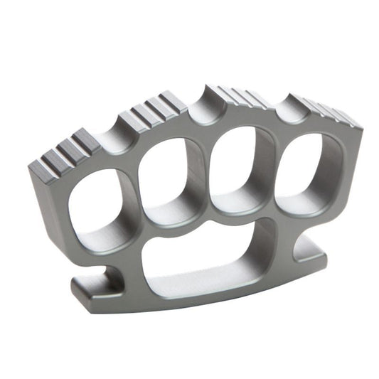 A classic four-finger stainless steel knuckle duster — a sound first piece for any collector