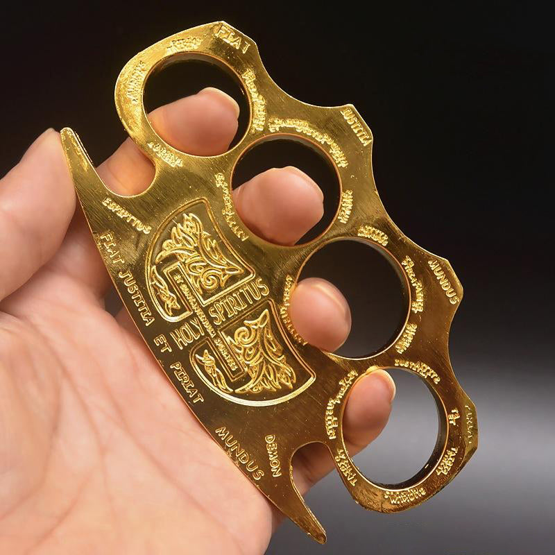 Real Metal Brass Steel And Titanium Knuckle Dusters for Self Defense ...