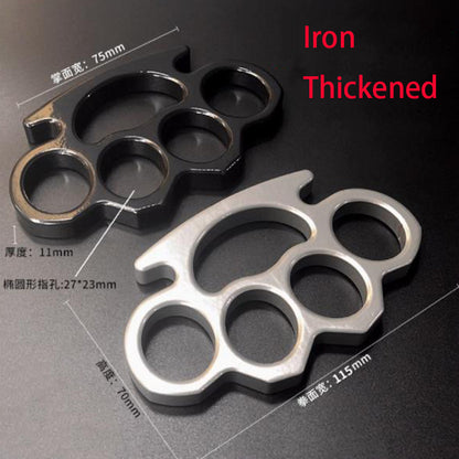 Iron Knuckle Duster Four Finger Boxing Training Outdoor Safety Defense Window Breaker Pocket EDC Tool Portable Combat Protector