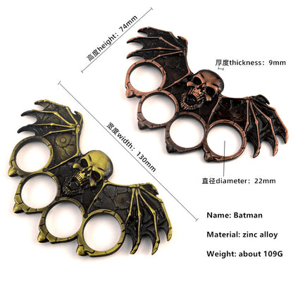 Large Bat Knuckle Duster Four Fingers Tiger Fist Ring Hand Buckle Outdoor Defense Gloves Combat Broken Windows EDC Tools