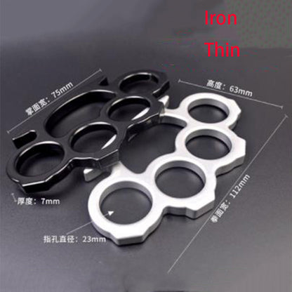 Iron Knuckle Duster Four Finger Boxing Training Outdoor Safety Defense Window Breaker Pocket EDC Tool Portable Combat Protector