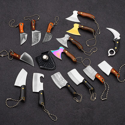 Mini Keychain Pocket Knife Creative Backpack Charm Portable Unwrapped Axe