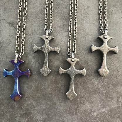 Handmade TC21 Titanium Cross Pendant Necklace