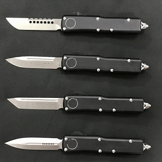 Outdoor Tactical Automatic Knife Aluminum Handle Camping Survival Defense Pocket Knives