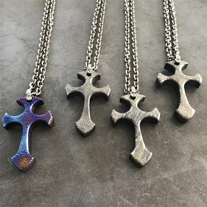 Handmade TC21 Titanium Cross Pendant Necklace