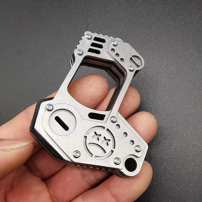 Precision Steel Knuckle Duster Window Breaker Survival Weapon Outdoor Carry EDC Tool