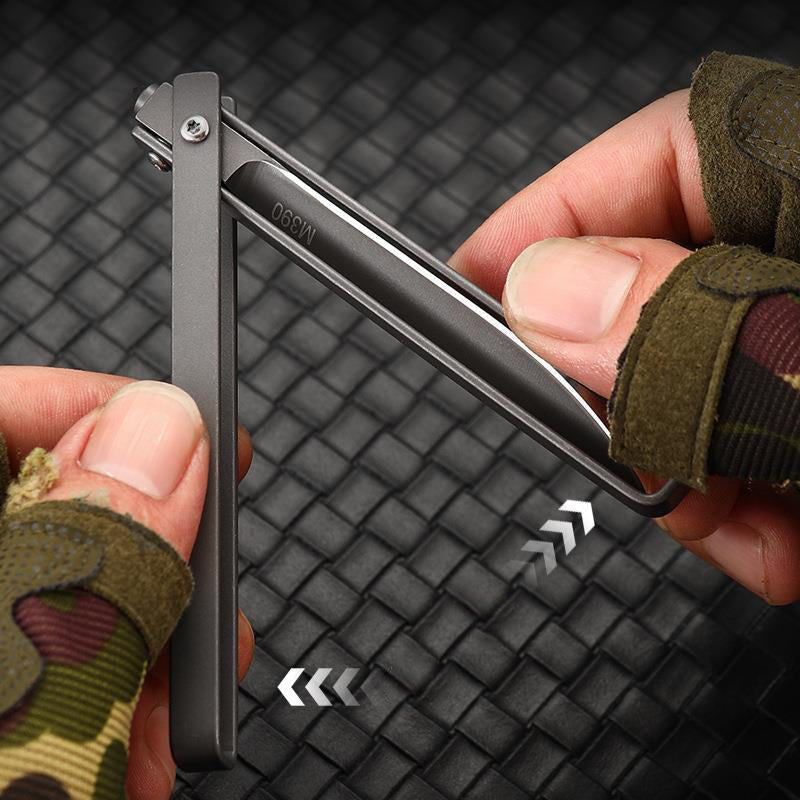 Mechanical Handle Folding Knife Outdoor Camping Broken WindowTactical Safety Defense Pocket Knives