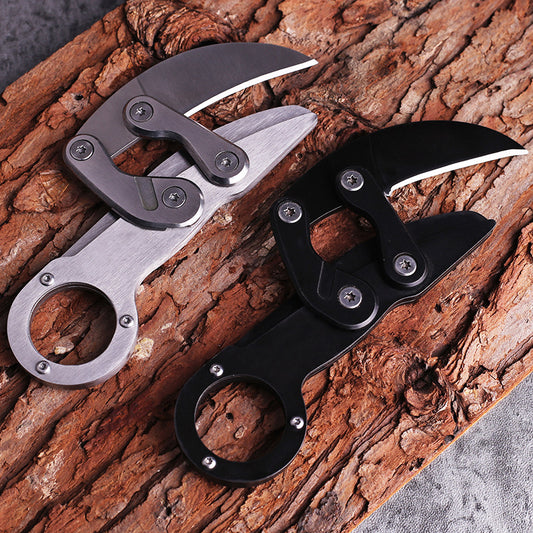 Outdoor Foldable Mechanical Claw Knife Portable Camping Survival Safety Defense Pocket Knives EDC Tool