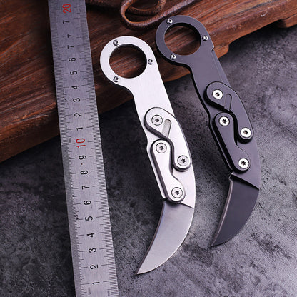 Outdoor Foldable Mechanical Claw Knife Portable Camping Survival Safety Defense Pocket Knives EDC Tool