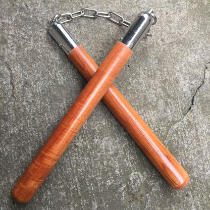 Wooden Nunchucks Martial Arts Sports Training Self Defense EDC Tools