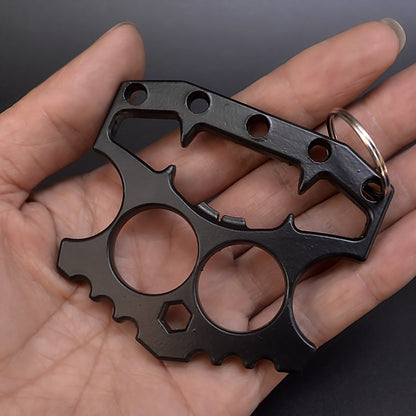 Multifunction Durable Knuckle Duster Beer Bottle Opener Double Finger EDC Self Defense Tool