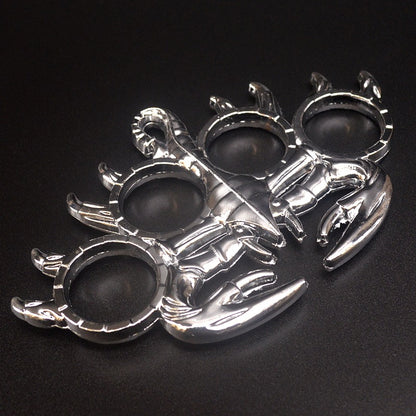 Small Scorpion Style Knuckle Duster Four-fingered Tiger Defense Gloves with Car Broken Window Fight Boxing Ring Life-saving EDC Tool