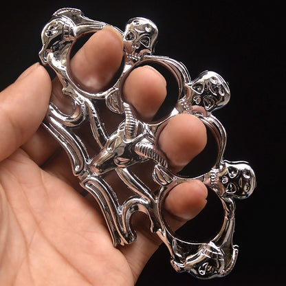 Sheep Skull Knuckle Duster Finger Tiger Martial Arts Practice Four Fingers Hand Clasp Boxing Ring Combat Protective Gear EDC Tools