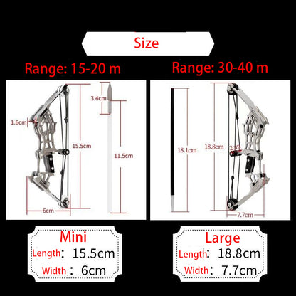 Mini Bow and Arrow Pulley Micro Pocket Compound Bow Sport Shooting Arrow Target Shooting