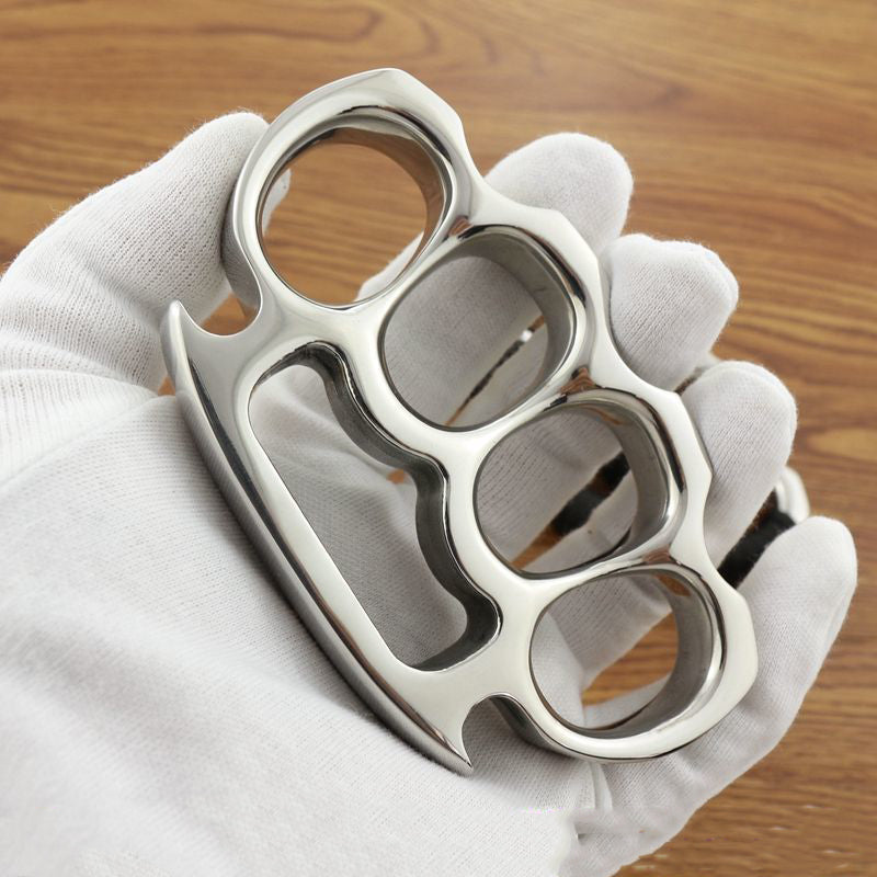 Solid Thickened Pure Steel Knuckle Duster Window Breaker Defense Boxing Protector EDC Tool