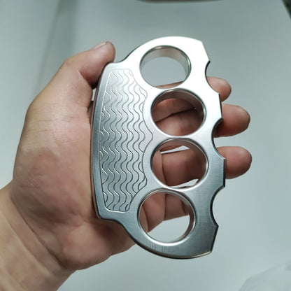 Solid Stainless Steel Knuckle Duster Defense Boxing Emergency Window Breaking Fighting EDC Tool