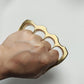 Solid Pure Brass Sturdy Knuckle Duster Self-defense Broken Windows Outside Boxing Grappling Fighting Protective Gear