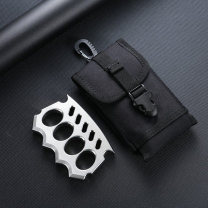 Solid Stainless Steel Knuckle Duster Defense Boxing Emergency Window-breaking Combat EDC Tool