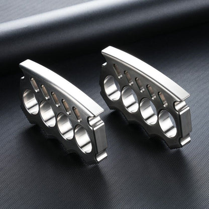 Solid Stainless Steel Knuckle Duster Defense Boxing Emergency Window-breaking Combat EDC Tool