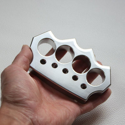 Solid Stainless Steel Knuckle Duster Defense Boxing Window-breaking Fight EDC Tool