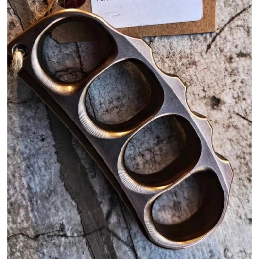 Solid Sturdy Knuckle Duster Boxing Self Defense Four Finger Buckle Window Breaker Outdoor Camping EDC Tool