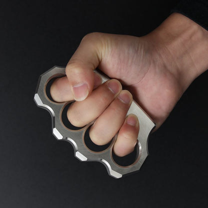 Fine Steel Solid Knuckle Duster Finger Buckle Self-defense Broken Window EDC Tool Boxing Training Combat Gear