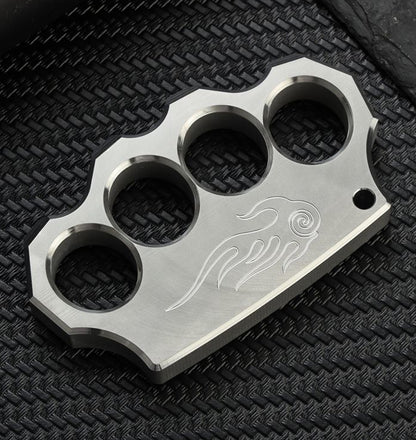 Fine Steel Solid Knuckle Duster Finger Buckle Self-defense Broken Window EDC Tool Boxing Training Combat Gear