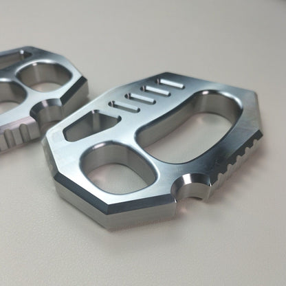 Solid 304 Stainless Steel Knuckle Duster Finger Buckle Self Defense Window Breaking EDC Tool Boxing Training Combat Guards