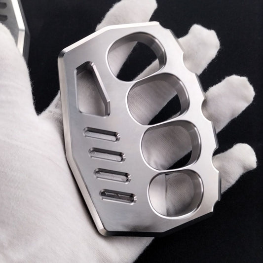 Solid Steel Knuckle Duster Self-defense Window Breaking EDC Tool Outdoor Boxing Training Combat Protective Gear