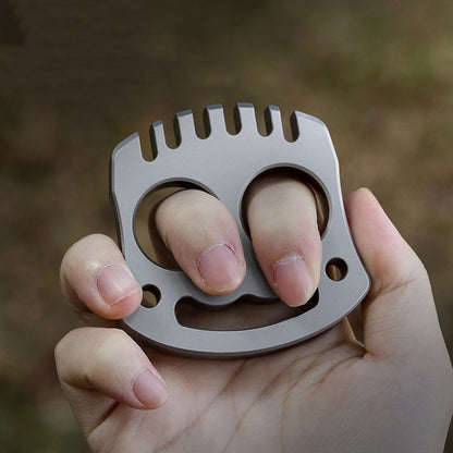 Smile Multifunctional Steel Knuckle Duster Self Defense Window Breaker EDC Tool Boxing Training Combat Protective Gear