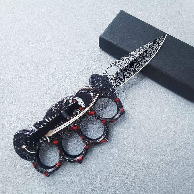 3D Printed Folding Knuckle Knife Outdoor Self Defense Pocket Knives EDC Tools