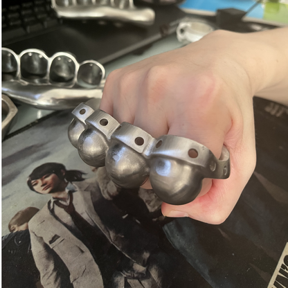 Left and Right Hand Stainless Steel Knuckle Duster Boxing Self Defense Four Finger Buckle Window Breaker Outdoor  EDC Tool