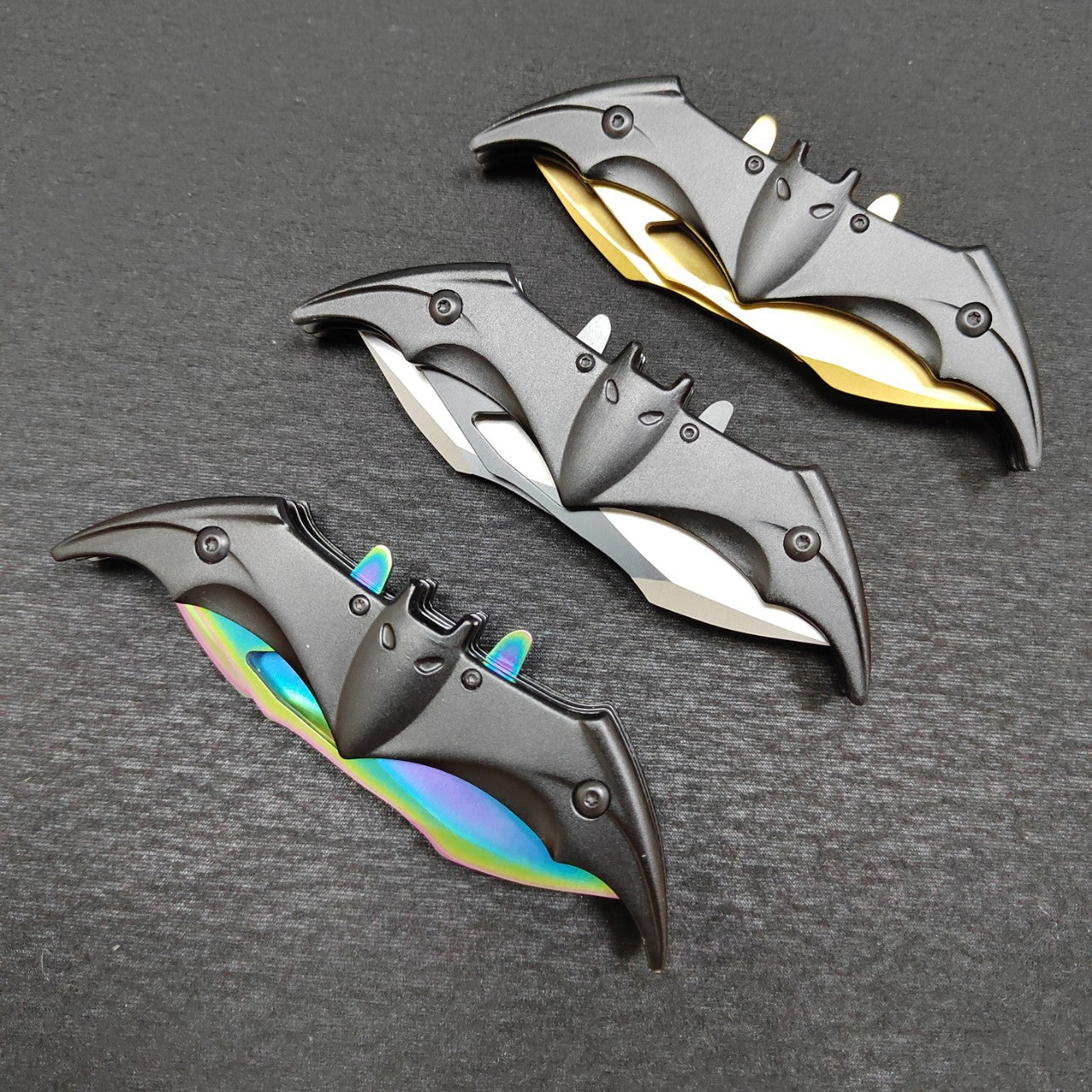 Bat Knife Double Blade Folding Knife Outdoor Camping Defense Hunting P ...