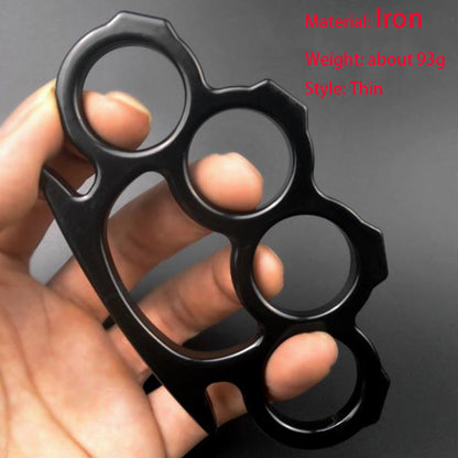 Iron Knuckle Duster Four Finger Boxing Training Outdoor Safety Defense Window Breaker Pocket EDC Tool Portable Combat Protector