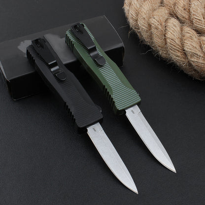 BM 4850 Mini Knife Zinc Aluminum Handle Stonewashed Blade Outdoor Pocket Knives