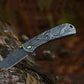 Sheep Eagle Horse-Embossed Handle Folding Knife Outdoor Camping Hunting Pocket EDC Tool
