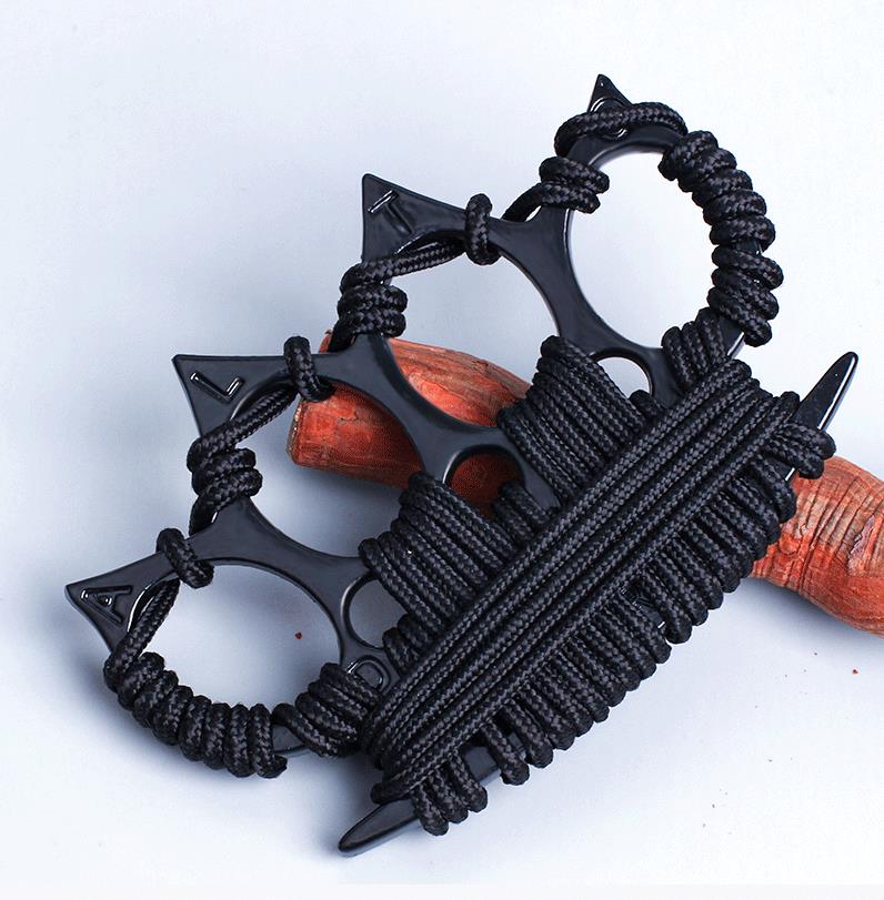 Knuckle Duster Umbrella Rope Four Finger Defense Outdoor Fitness Train ...