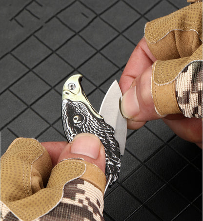 Eagle Folding Knife Outdoor Defense Portable Keychain Knife Pendant Decoration EDC Tools