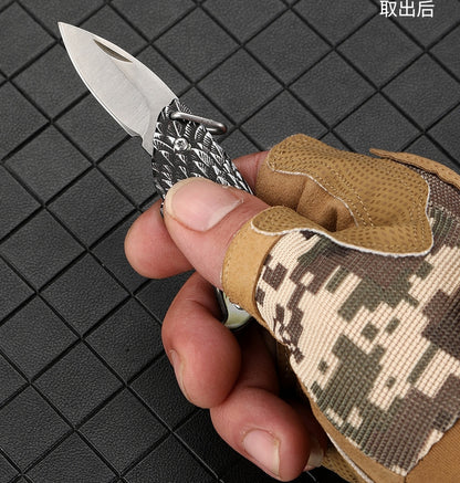 Eagle Folding Knife Outdoor Defense Portable Keychain Knife Pendant Decoration EDC Tools