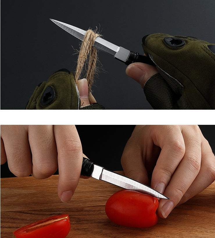 Multi-purpose Pencil Shaped Pocket Knife Outdoor Survival Portable Tactical EDC Tool