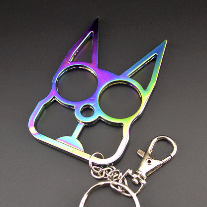 Keychain Cat Knuckle Duster EDC Self-defense Decoration