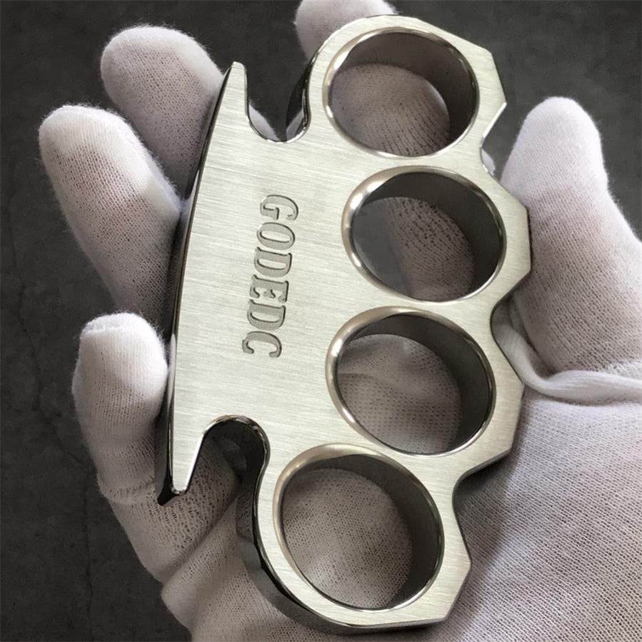 GODEDC Brushed and Mirror Polished Craft Steel Knuckle Duster