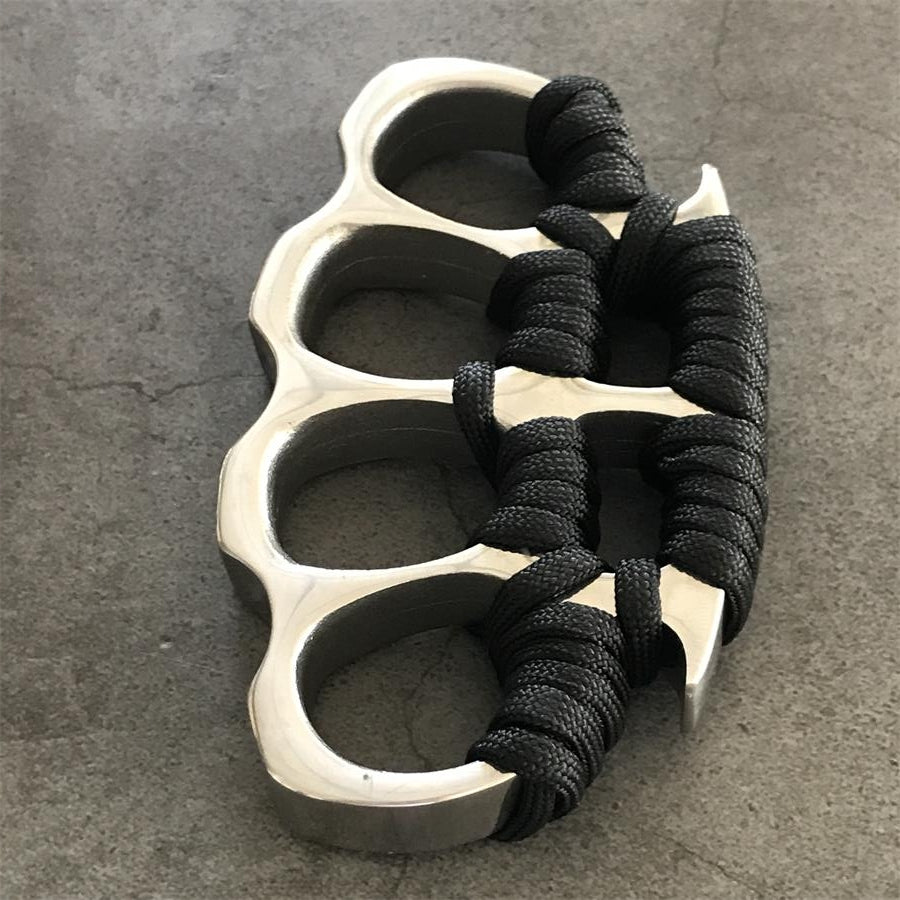 Steel Knuckle Duster Big Finger Hole Broken Window EDC Tool