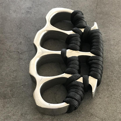 Steel Knuckle Duster Big Finger Hole Broken Window EDC Tool
