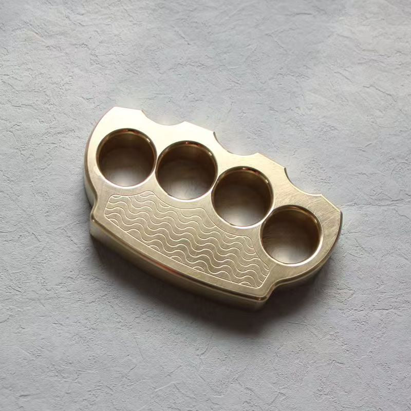 Wave Brass Knuckle Duster Self-Defense EDC Tool