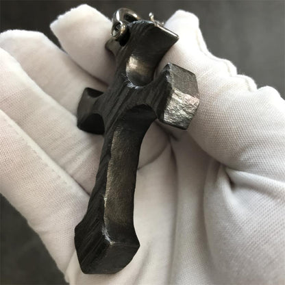 Handmade TC21 Titanium Cross Pendant Necklace